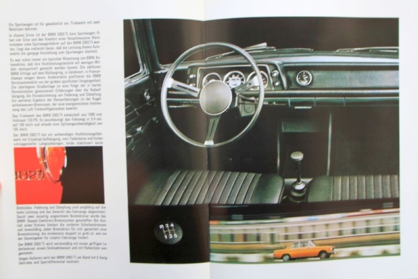 BMW 2002 TI Modelprogram 1971 Carbrochure (7592)